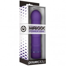 PowerPlay «Maxx Power Vibe - Purple» женский вибромассажер ребристый сиреневый, NSN-0315-35, бренд NS Novelties, из материала силикон, длина 19.05 см., со скидкой