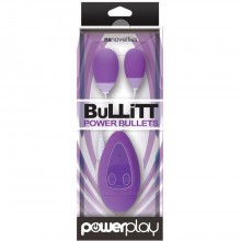 Power Play «BuLLiTT - Double - Purple» два виброяйца с пультом управления фиолетовый, NSN-0317-25, из материала Пластик АБС, коллекция PowerPlay, длина 4.08 см.