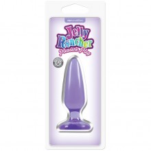 Jelly Rancher «Pleasure Plug Small Purple» анальная пробка, фиолетовая, бренд NS Novelties, из материала TPE, цвет фиолетовый, длина 10.1 см.
