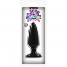 Jelly Rancher «Pleasure Plug - Medium - Black» анальная пробка черная, NSN-0450-33, бренд NS Novelties, из материала TPE, цвет черный, длина 12.7 см.