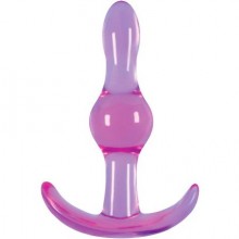 Jelly Rancher «T-Plug - Wave - Purple» анальная пробка с утолщением фиолетовая, NSN-0451-25, бренд NS Novelties, из материала TPE, цвет фиолетовый, длина 9.7 см.