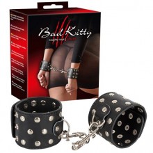 Bad Kitty «Handfesseln mit Nietenbesatz» наручники с фиксацией цепочкой на 2-х карабинах,, бренд Orion, длина 14 см.
