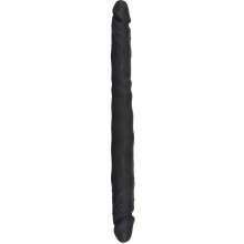 Фаллоимитатор двухголовый гнущийся «Double Dong Black», длина 40см, Orion Bad Kitty 5163760000, из материала силикон, цвет черный, длина 40 см., со скидкой