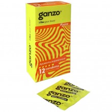 Фруктовые презервативы Ganzo «Juice», упаковка 12 штук, 143, из материала латекс, длина 18 см., со скидкой