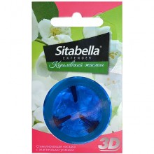 Стимулирующий презерватив «Sitabella 3D - Королевский жасмин» с ароматом жасмина, упаковка 1 шт, СК-Визит, из материала латекс, со скидкой