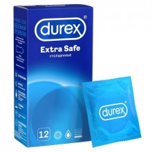 Презервативы Durex «N12 Extra Safe» утолщенные, 12 шт., из материала латекс, длина 20.5 см.