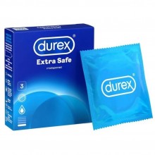 Презервативы «Durex N3 Extra Safe» более плотные, 3 шт., из материала латекс, длина 20.5 см.