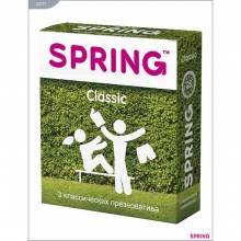 Презервативы латексные «Spring Classic», упаковка 3 штуки, 00171, длина 19.5 см., со скидкой