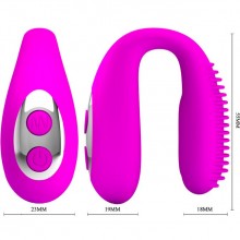 Иновационный мини вибромассажер для оральных ласк «Mable», цвет розовый, Baile Pretty Love BI-014449, из материала силикон, длина 5.5 см., со скидкой