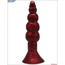 Массажер анальный гелевый «Honey Dolls», цвет красный, Eroticon 30160, из материала ПВХ, длина 17 см., со скидкой