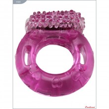 Кольцо с вибрацией «Vibro Ring», цвет розовый, Eroticon 31005, из материала TPE, диаметр 2 см., со скидкой
