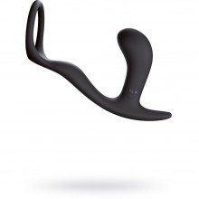 Насадка с анальной пробочкой «Bootie Ring», цвет черный, Fun Factory 25488, из материала силикон, длина 13.5 см., со скидкой
