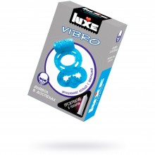 Виброкольцо Luxe Vibro «Дьявол в доспехах» и презерватив, 651, из материала Силикон, длина 18.1 см., со скидкой