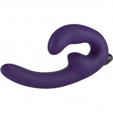 Безремневой страпон «Sharevibe» с мощным вибрирующим элементом, цвет фиолетовый, Fun Factory FNF26266, из материала силикон, длина 12.2 см.