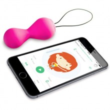 Вагинальные шарики Hi-Tech «Gballs 2» с персональным приложением - тренером вагинальных мышц, цвет розовый, Fun Toys FT10127, из материала силикон, длина 8 см.