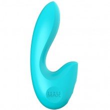 Вибратор для женщин необычной формы для клитора и точки G «Sensevibe», цвет голубой, SenseMax SVT, бренд SenseMax Technology, из материала силикон, длина 16 см.