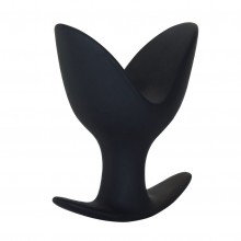 Силиконовый анальный экстендер «Medium Petals Anal Extender», цвет черный, Lola Toys 4219-01Lola, коллекция Backdoor Black Edition, длина 10.5 см., со скидкой