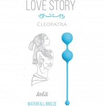 Вагинальные шарики Cleopatra «Waterfall Breeze», цвет голубой, Lola Toys 3007-03Lola, бренд Lola Games, коллекция Love Story, длина 16 см., со скидкой