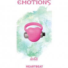 Эрекционное виброколечко «Emotions Heartbeat», цвет розовый, Lola Toys 4006-02Lola, из материала силикон, длина 5.5 см., со скидкой