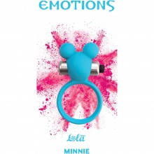 Эрекционное виброколечко «Emotions Minnie», цвет голубой, Lola Toys 4005-03Lola, из материала силикон, длина 7 см., со скидкой