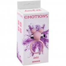 Эрекционное виброколечко «Emotions Minnie», цвет розовый, Lola Toys 4005-02Lola, из материала силикон, длина 7 см., со скидкой