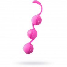 Вагинальные шарики со смещенным центром тяжести «Seven Creations», цвет розовый, Gopaldas F0118R40PGAL, из материала силикон, длина 13 см.