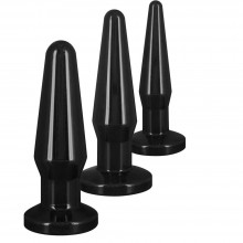Набор анальных пробок «Best Butt Budies», цвет черный, бренд Toy Joy, длина 10 см., со скидкой