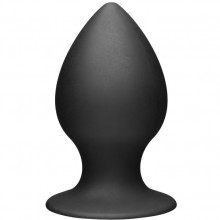 Анальная пробка от Tom of Finland - «Large Silicone Anal Plug» цвет черный, XRTF1855, из материала силикон, длина 11.5 см., со скидкой