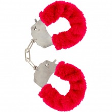 Наручники «Furry Fun Cuffs Red», цвет красный, Toy Joy TOY9504, One Size (Р 42-48), со скидкой