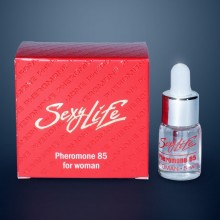 Мощный концентрат феромонов «Sexy Life Pheromone 85%» для женщин, объем 5 мл, SLW85, бренд Парфюм Престиж, 5 мл.
