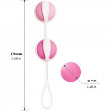 Вагинальные шарики «Geisha Balls 2» от компании Fun Toys, цвет розовый, FT10202, из материала силикон, диаметр 3 см., со скидкой