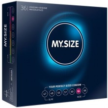 Презервативы «My Size - № 64», 1 шт, E27219, из материала латекс, цвет прозрачный, длина 22.3 см.