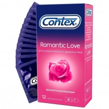 Презервативы с фруктовым вкусом Contex «Romantic Love», упаковка 12 шт, ABX314, из материала латекс, длина 18 см.