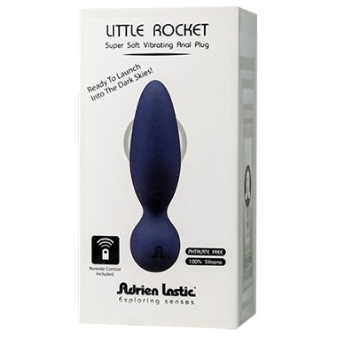 Adrien Lastic «Little Rocket» анальная пробка с вибрацией с пультом LRS New, из материала силикон, цвет синий, длина 13 см.
