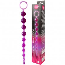 Анальная цепочка «Anal Stimulator», цвет фиолетовый, длина 26 см, EE-10120-5, бренд Bior Toys, из материала ПВХ, длина 26 см.