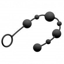Анальные шарики «Linger Graduated Anal Beads», цвет черный, XR Brands AE178, длина 35 см., со скидкой