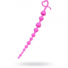 Силиконовая розовая анальная цепочка ToDo by Toyfa Long Sweety,длина 34 см, диаметр 2.7 см, 356002, цвет розовый, длина 34 см., со скидкой