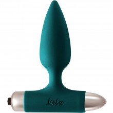Классическая гладкая анальная пробка с вибрацией Spice It Up «New Edition Glory Dark Green», цвет зеленый, Lola Toys 8015-02lola, из материала силикон, длина 11 см.