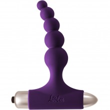 Ребристая анальная пробка с вибрацией Spice It Up «New Edition Splendor Ultraviolet», цвет фиолетовый, Lola Toys 8017-04lola, длина 12.1 см., со скидкой