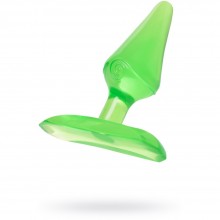 Конусообразная анальная втулка с ограничителем ToyFa, ABS пластик, зеленая, длина 6.5 см, диаметр 2.5 см, 881304-7, длина 6.5 см., со скидкой