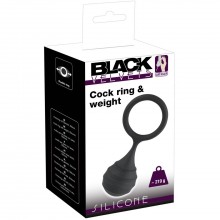 Насадка-кольцо на пенис Black Velvets «Cock Ring - Weight» с утяжелением, цвет черный, You 2 Toys 5342930000, бренд Orion, из материала силикон, длина 13.5 см., со скидкой