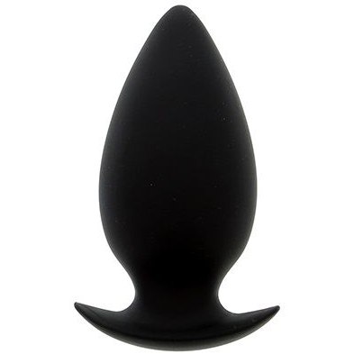 Большая анальная пробка из силикона «Bootyful Anal Plug Large», цвет черный, Dream Toys 21013, длина 10 см.