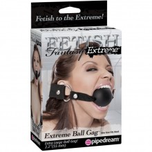 Большой экстремальный кляп Fetish Fantasy Extreme «Extreme Ball Gag», цвет черный, размер OS, PipeDream 3633-23 PD, диаметр 5.8 см., со скидкой