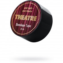 Бондажный скотч «Theatre», цвет черный, TOYFA 704025, из материала ПВХ, 15 м.