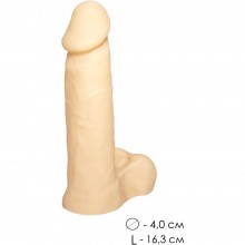Джага-Джага «Фаллос №2» легкий пустотелый фаллоимитатор телесного цвета 16.3 см, цвет телесный, длина 16.3 см., со скидкой