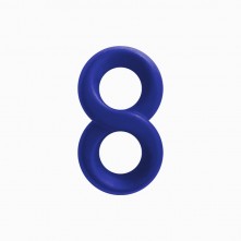 Двойное эрекционное кольцо «Бесконечность» Renegade Infinity Ring, цвет синий, NSN-1113-27, бренд NS Novelties, диаметр 2.3 см., со скидкой