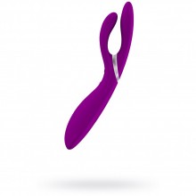 Двойной вибратор-Rabbit для женщин OVO «E6», цвет фиолетовый, E6-8, из материала силикон, длина 22.5 см., со скидкой