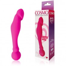 Двухсторонний фаллоимитатор «Cosmo», цвет розовый, длина 18 см, диаметр 2.6 и 3.4 см, CSM-23022, бренд Bior Toys, из материала силикон, длина 18 см., со скидкой