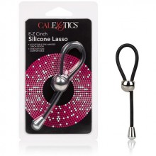 Эрекценное кольцо-лассо «E-Z Cinch Silicone Lasso», цвет черный, California Exotic Novelties SE-1408-15-2, бренд CalExotics, длина 17.8 см., со скидкой