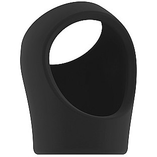 Эрекционное кольцо двойное для пениса и мошонки «No45 - Cockring with Ball Strap» черное, Shots Media SON045BLK, цвет черный, длина 5 см.